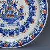 Bristol delft charger, blue red and green, circa 1740