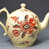 Creamware pottery teapot, circa 1770 probably Cockpit Hill
