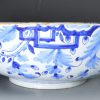London delft colander bowl painted in blue, circa 1750