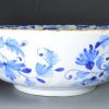 London delft colander bowl painted in blue, circa 1750