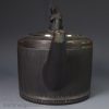 Black basalt teapot decorated with silver lustre, circa 1800