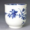 Worcester porcelain coffee cup painted in the Mansfield pattern, circa 1760