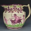 Moulded pearlware pottery jug with lustre decoration, circa 1830