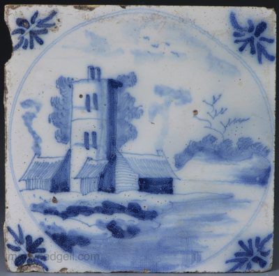 Bristol delft tile, circa 1750