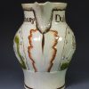 Prattware pottery jug commemorating the Duke of York and Prince Cobourg, circa 1800