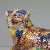Creamware pottery sheep decorated with coloured glazes, circa 1800
