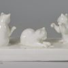 Derby porcelain cat group, circa 1860