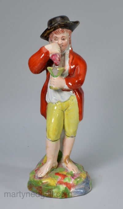 Staffordshire pearlware pottery figure, circa 1820