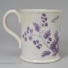 Swansea commemorative Victoria coronation pearlware pottery child's mug, circa 1838