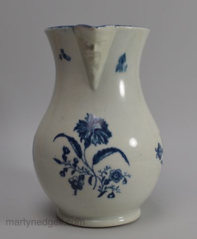 Caughley porcelain serving jug, circa 1770