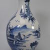 London delft bottle painted with Chinese figures in blue, circa 1740