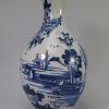 London delft bottle painted with Chinese figures in blue, circa 1740