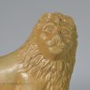 Saltglaze stoneware lion, circa 1840, possibly Derbyshire