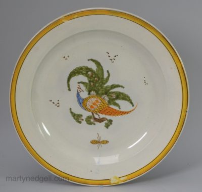 Prattware pottery plate, circa 1820