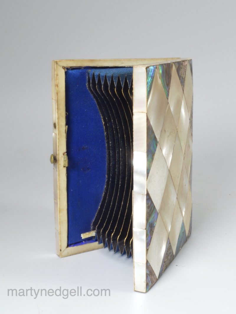 Mother of pearl card case, circa 1830