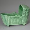 Creamware green glazed toy cradle, circa 1820