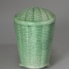 Creamware green glazed toy cradle, circa 1820