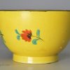 Canary yellow tea bowl and saucer, circa 1820