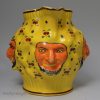 Canary yellow face jug, circa 1820