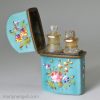 Bilston enamel scent bottle box, circa 1780