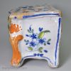 French tin glaze pottery inkwell chest of drawers, circa 1770, probably Nevers Pottery
