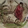 Pearlware pottery child's plate Robinson Crusoe, circa 1840
