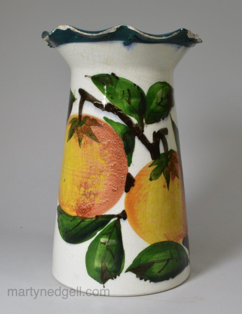 Wemyss pottery vase painted with oranges, circa 1890