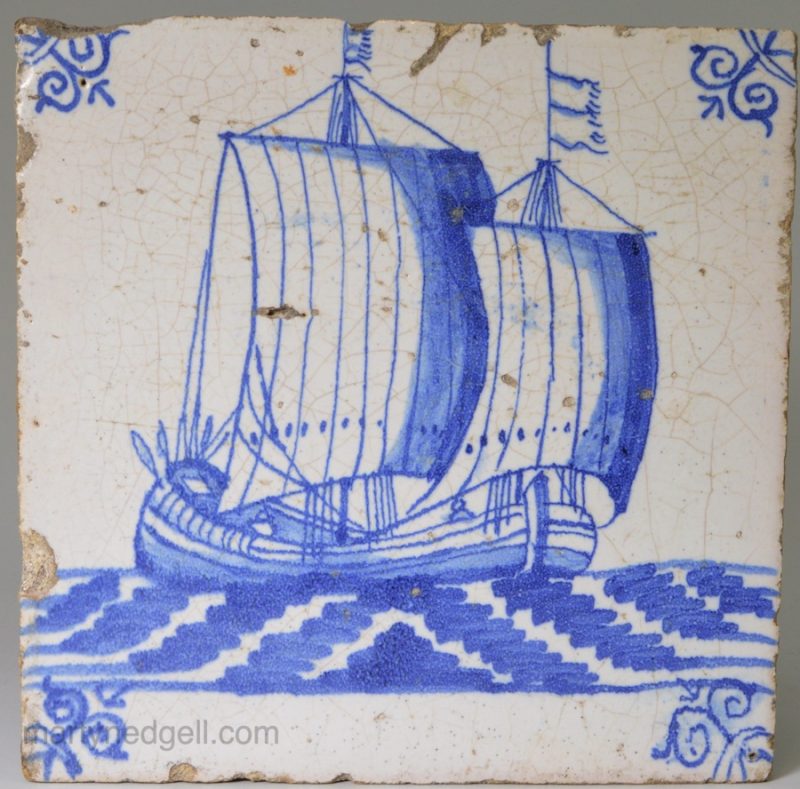 Dutch Delft tile, circa 1700
