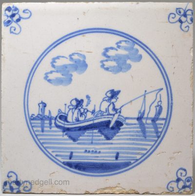 Dutch Delft tile, circa 1750