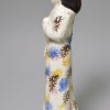 Pearlware pottery figure decorated with high fired enamels under the glaze, circa 1790
