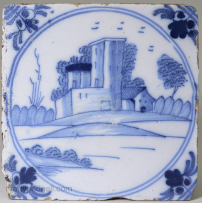 London delft tile, circa 1750