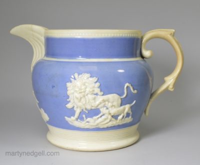 Pearlware pottery jug, circa 1830