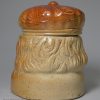 Saltglaze stoneware Scotsman jar and cover, circa 1840, Brampton in Derbyshire