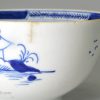 Small Lowestoft porcelain slop bowl painted in blue, circa 1780