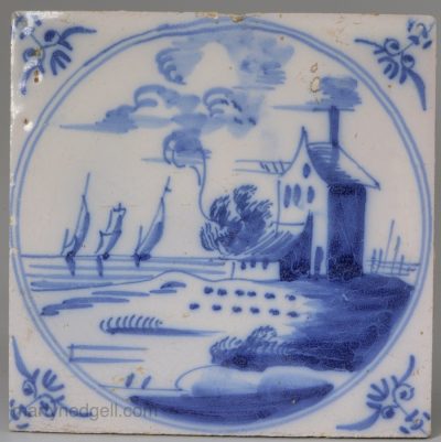Dutch Delft tile, circa 1750