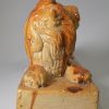 London saltglaze stoneware lion, circa 1840