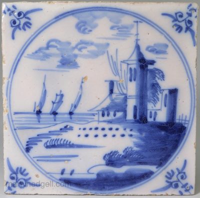 Dutch Delft tile, circa 1750