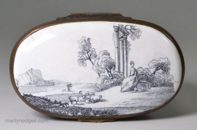 South Staffordshire enamel snuff box, circa 1770