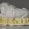 Staffordshire porcelain poodle, circa 1840, Alcock & Co Pottery