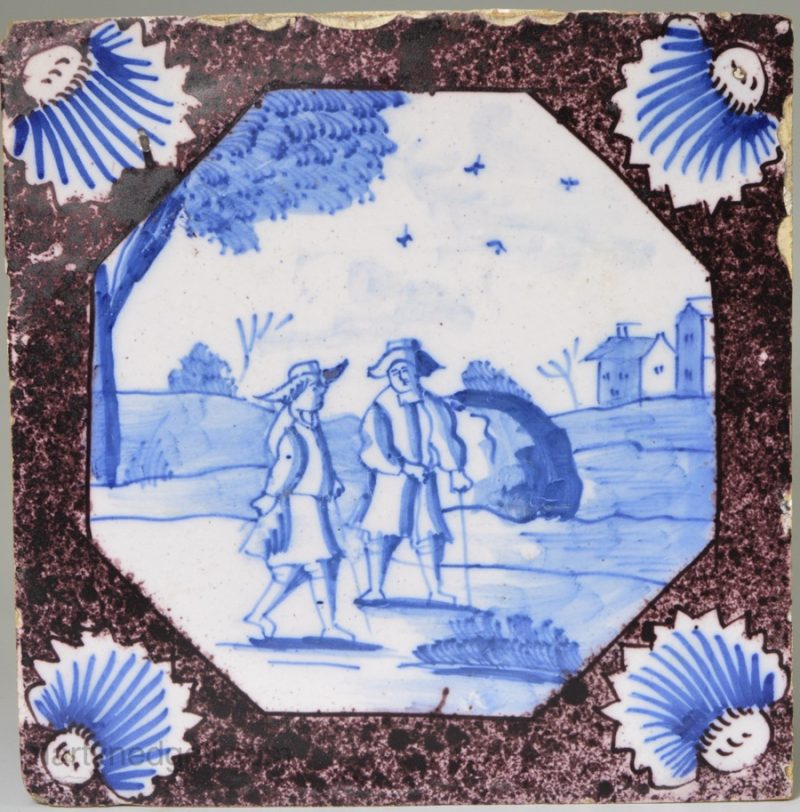 London Delft tile, circa 1720