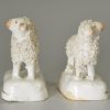 Pair of Staffordshire porcelain sheep, circa 1850