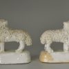 Pair of Staffordshire porcelain sheep, circa 1850