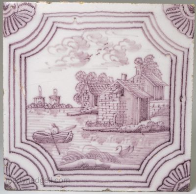 Anglo/Dutch Delft tile, circa 1750