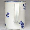 Caughley porcelain mug printed in underglaze blue, circa 1770
