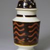 Pearlware pottery pepper pot with mochaware decoration, circa, circa 1830