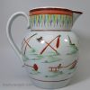 Pearlware pottery Farmers jug, dated 1809
