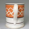 Pearlware pottery mug with mocha decoration, circa 1830