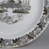 Leeds pearlware pottery plate decorated with underglaze transfer print, circa 1820