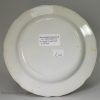 Pearlware pottery plate decorated with blue under the glaze and silver resist lustre, circa 1820