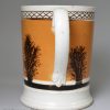 Pearlware pottery mug with mocha dendritic decoration, circa 1830